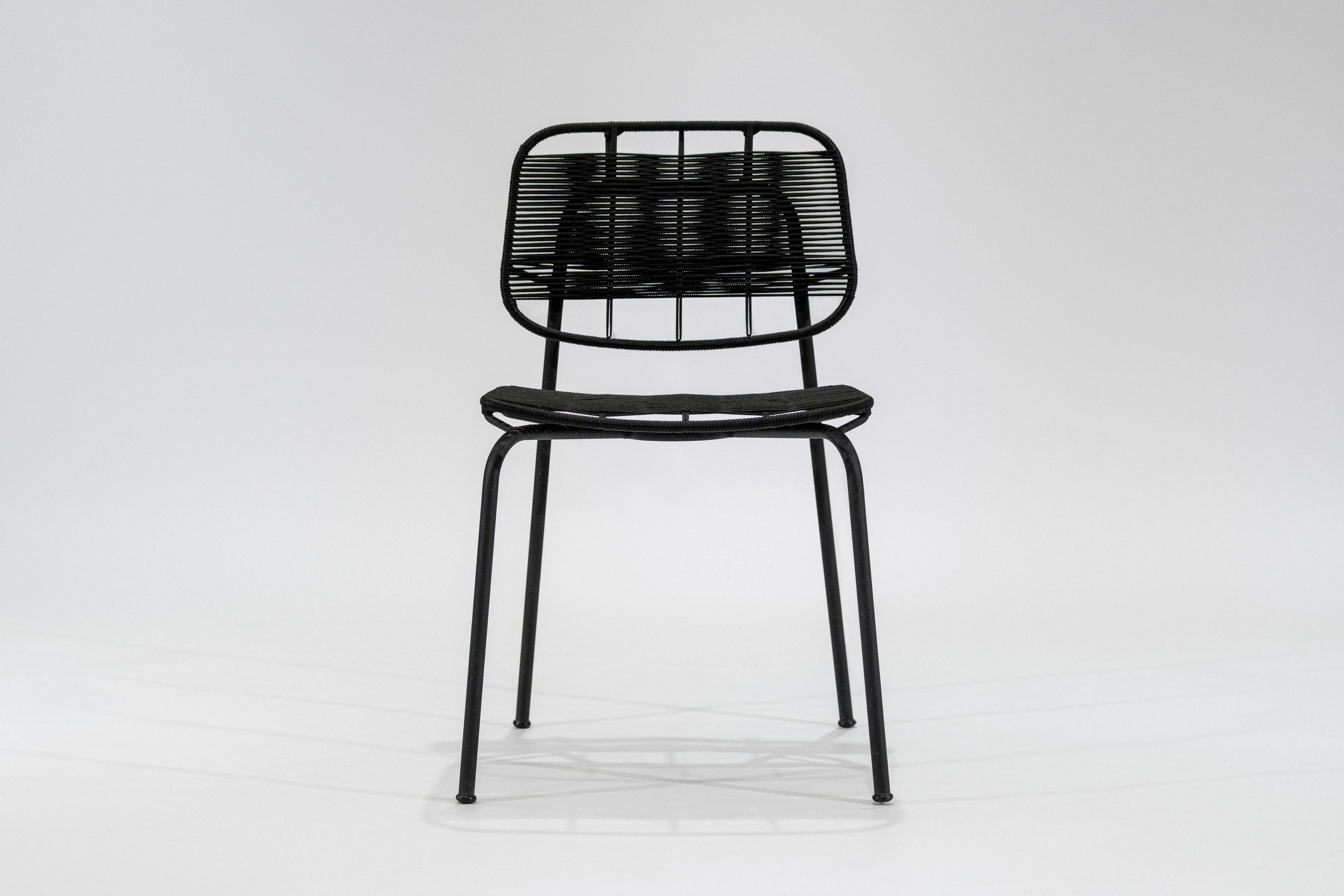 Silla de Comedor «Serpia» Soga – Negro