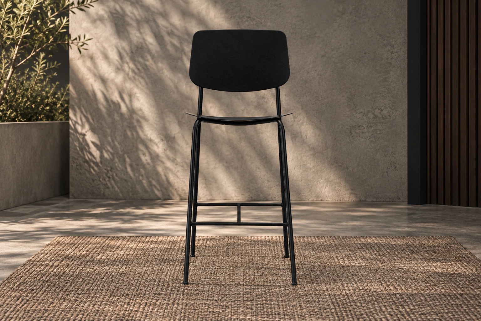 Banqueta «Serpia» Chapa – Negro - Alt