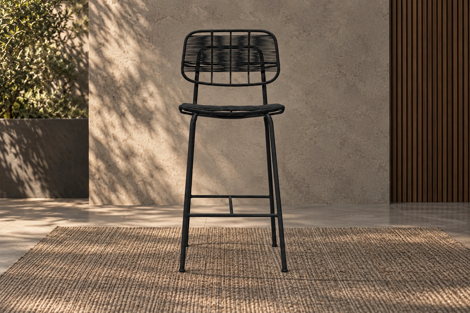 Banqueta «Serpia» Soga – Negro - Alt
