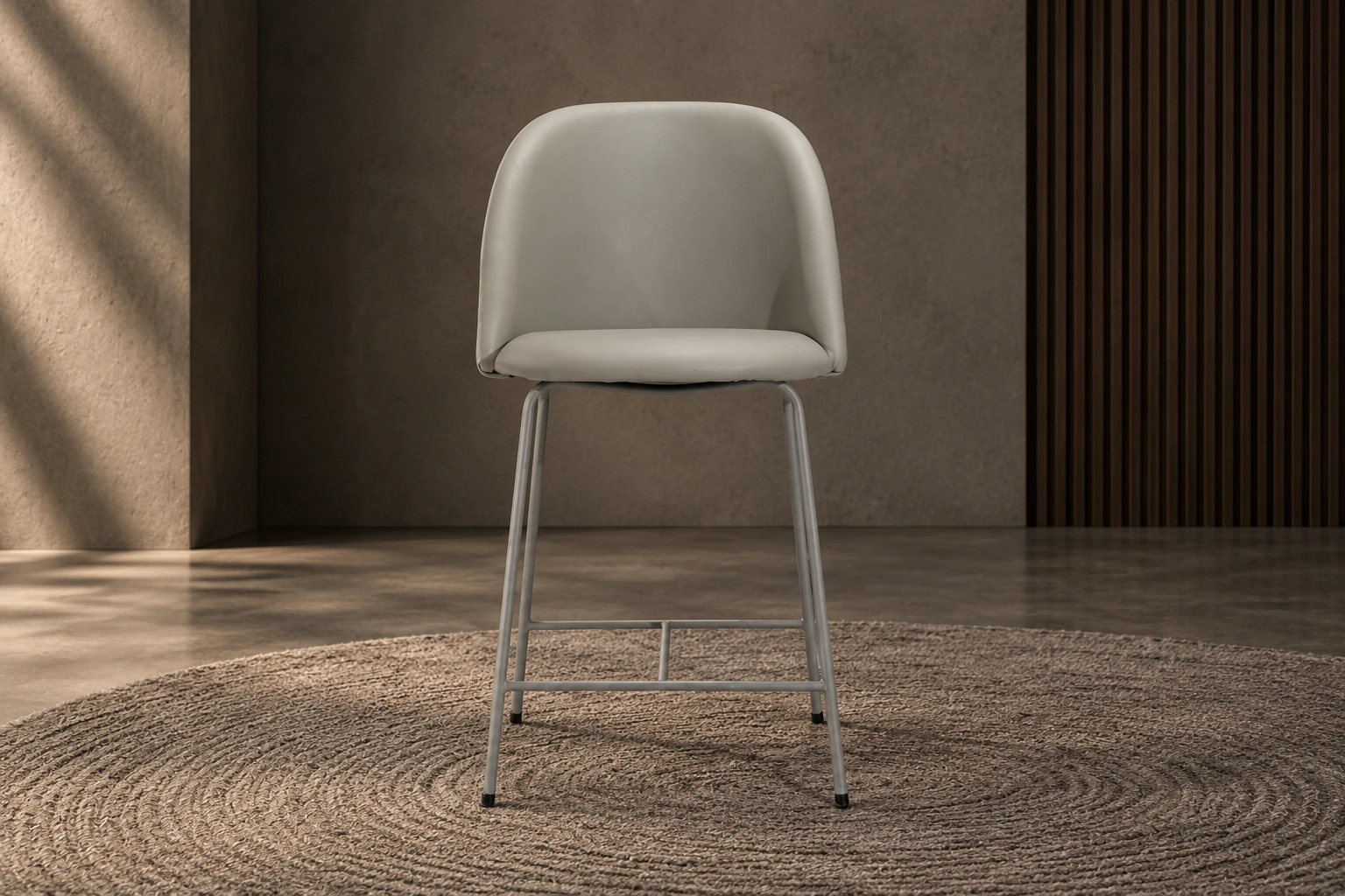 Banqueta «Sequoia» con Rombos – Gris claro - Alt