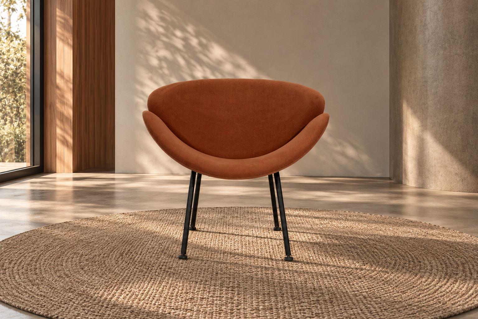 Poltrona «Asha» – Terracota cobre - Alt