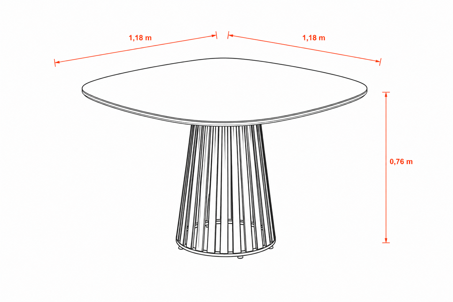 dibujo-tecnico-mesa-comedor-senda-neolith-iron-copper-hierro-caño-suquia Dibujo técnico mesa de comedor senda con tapa Neolith Iron Copper y base varillada de hierro caño negro. Diseño contemporáneo fabricado por Suquia