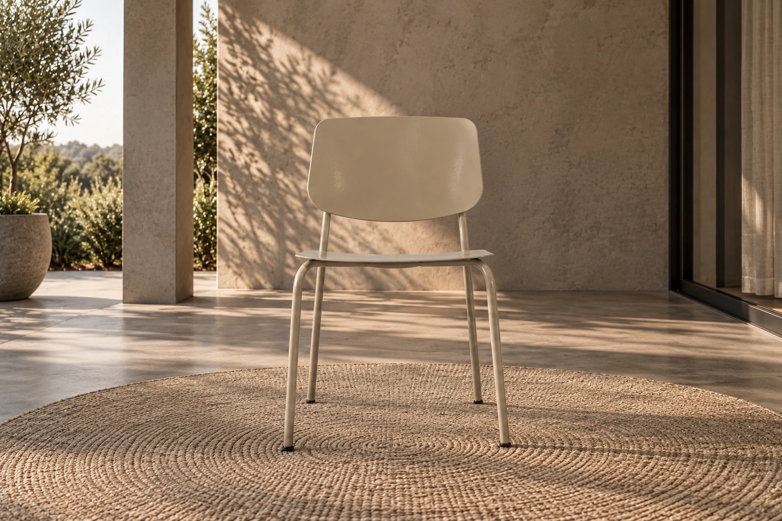 Silla de Comedor «Serpia» Chapa – Beige - Alt