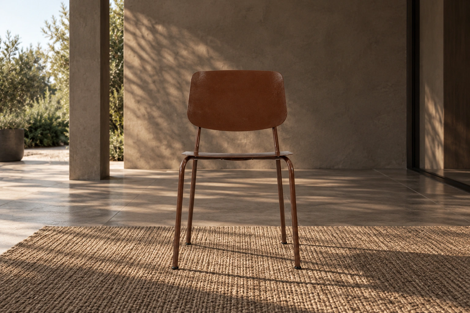 Silla de Comedor «Serpia» Chapa – Marrón - Alt