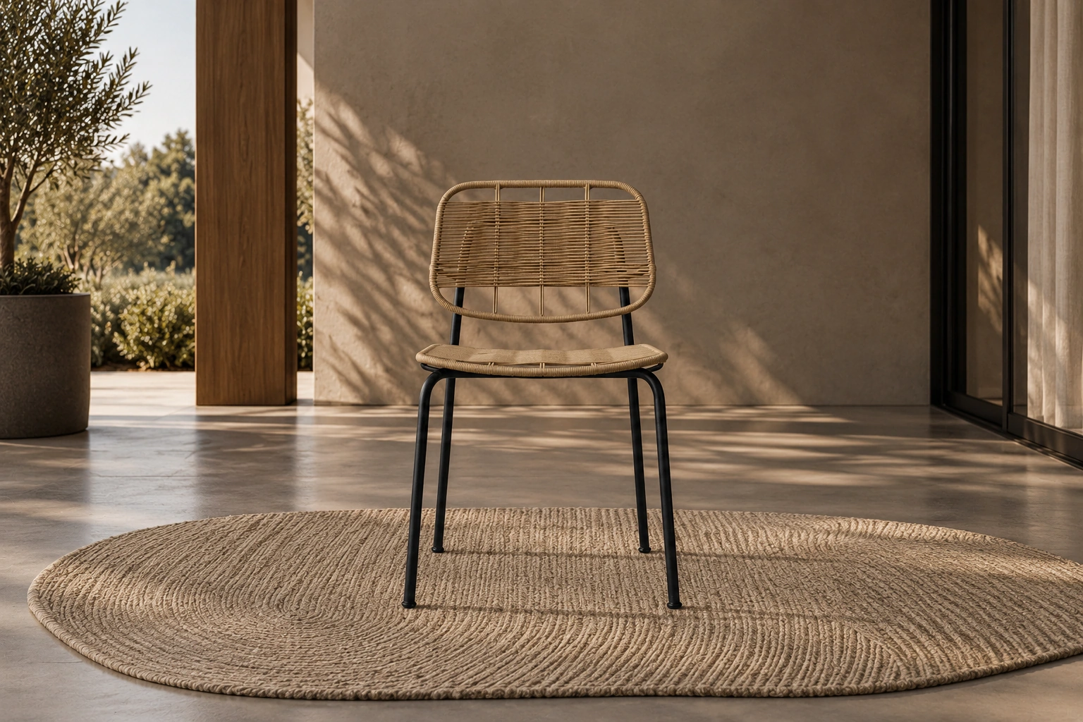 Silla de Comedor «Serpia» Soga – Dorado caramelo - Alt