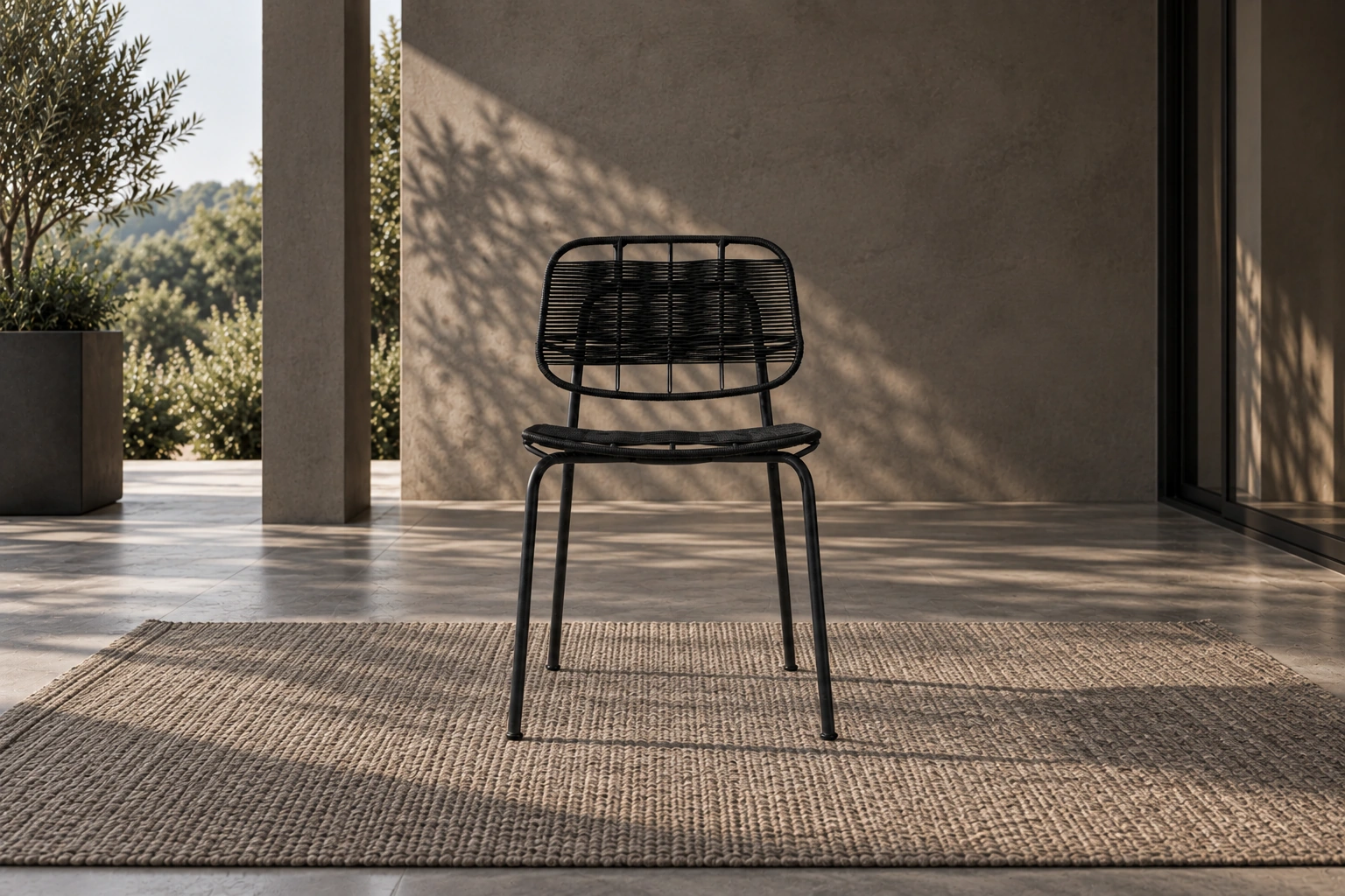 Silla de Comedor «Serpia» Soga – Negro - Alt
