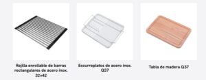 Bacha doble de cocina Quadra Q 76 A de acero inoxidable AISI 304 para instalación bajo mesada o sobre mesada accesorios