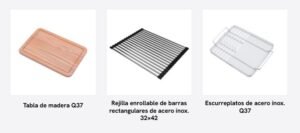 Bacha doble de cocina Quadra Q76 de acero inoxidable AISI 304 para instalación bajo mesada accesorios