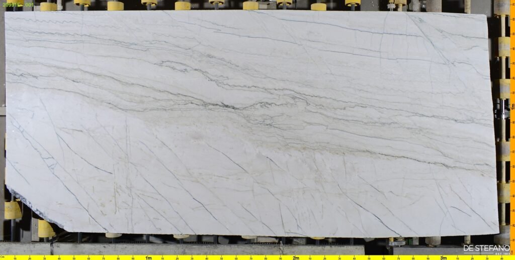Cuarcita Calacatta Quartz chapa completa vista frontal