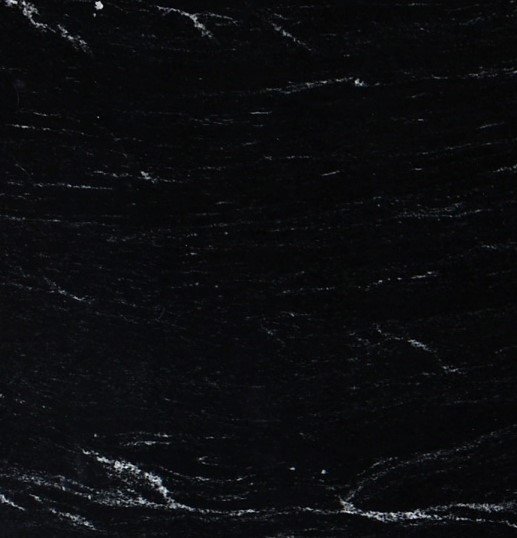 Instagram @picstone.br Granito Ebony Crystal de piedra natural negra con delicadas vetas blancas, ideal para mesadas, revestimientos, islas de cocina y proyectos de arquitectura e interiorismo.