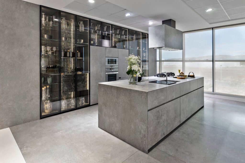 Neolith New York, piedra sinterizada Neolith New York, piedra sinterizada en mesada isla cocina y revestimiento