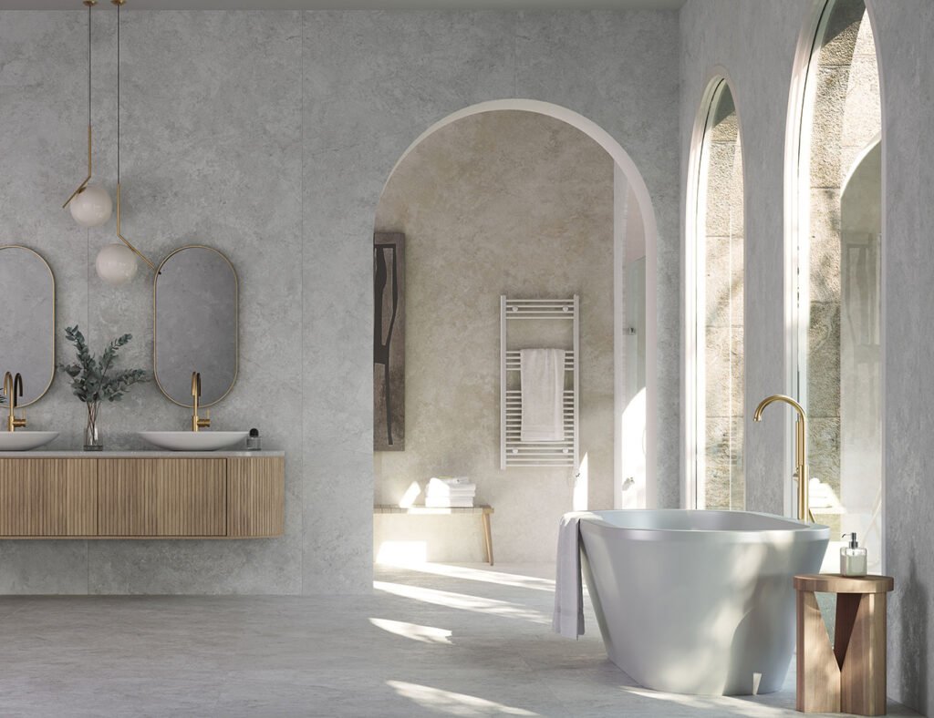 neolith-whitesands-piedra-sinterizada-mesada-baño-y-revestimiento Neolith Whitesands, piedra sinterizada en mesada baño y revestimiento