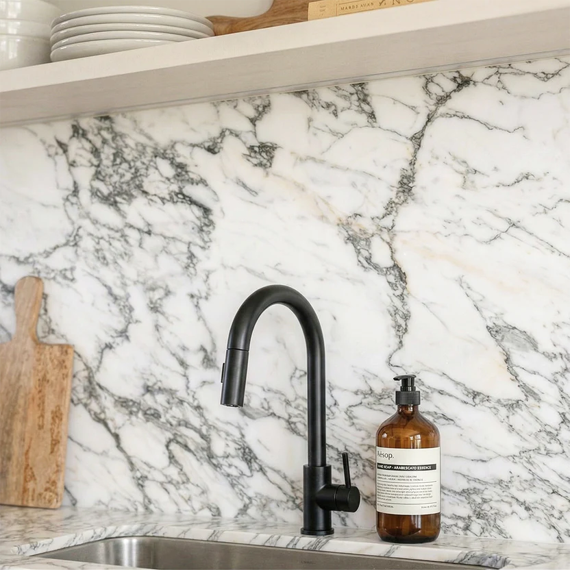 purastone-prima-arabescato-wow-revestimiento-cocina Purastone Prima Arabescato Wow revestimiento de cocina